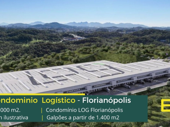 Galpão para alugar em Florianópolis - LOG Florianópolis. Galpões/Armazéns/Condomínios logísticos e industriais para alugar com docas e pátio