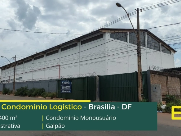 Galpão para alugar em Brasília DF- para uso industrial, de transportes e logística, no polo JK, com fácil acesso a BR 040 e ao Plano Piloto