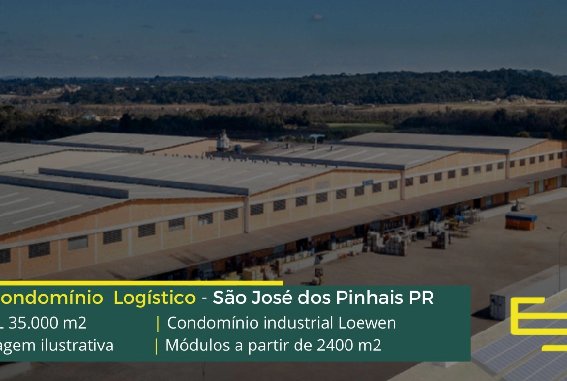 Galpão para aluguel em São José dos Pinhais - Condomínio industrial Lowen. Aluguel de galpões e Armazéns em São José dos Pinhais, com docas