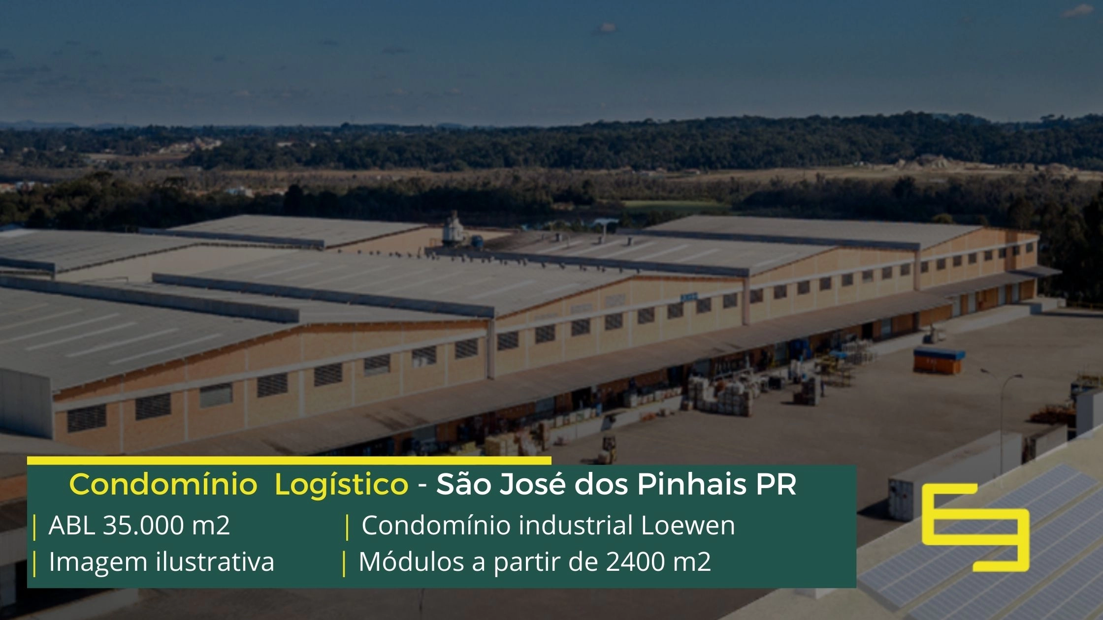 Galpão para aluguel em São José dos Pinhais - Condomínio industrial Lowen. Aluguel de galpões e Armazéns em São José dos Pinhais, com docas
