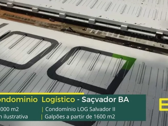 Galpão para alugar em Salvador BA - LOG Salvador II. Galpões logísticos em condomínio com portaria 24 horas, com docas, altura de 12 metros
