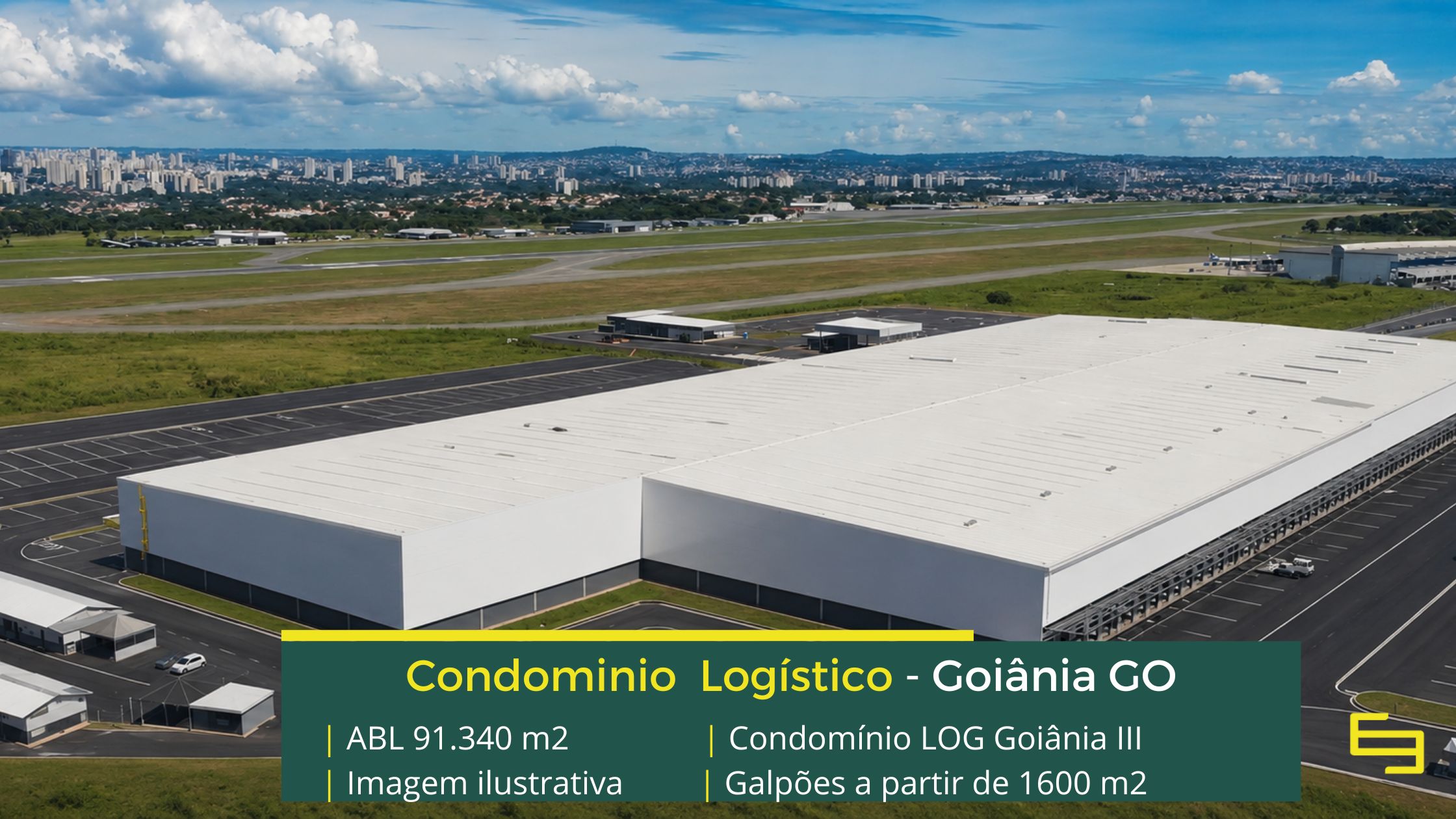 Aluguel de galpões em Goiânia GO - LOG Goiânia III. Condomínio logístico com portaria e segurança 24 horas, docas, altura de 12 metros