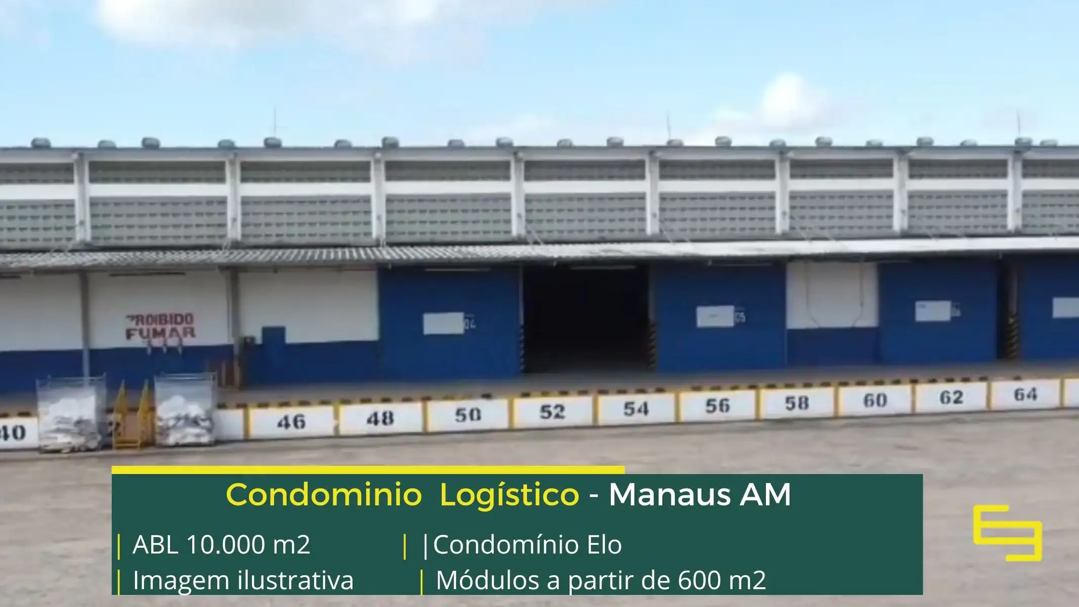 Galpões para alugar em Manaus AM - Condomínio Elo. Aluguel de galpão em Manaus com docas, piso industrial, portaria e segurança 24 horas.
