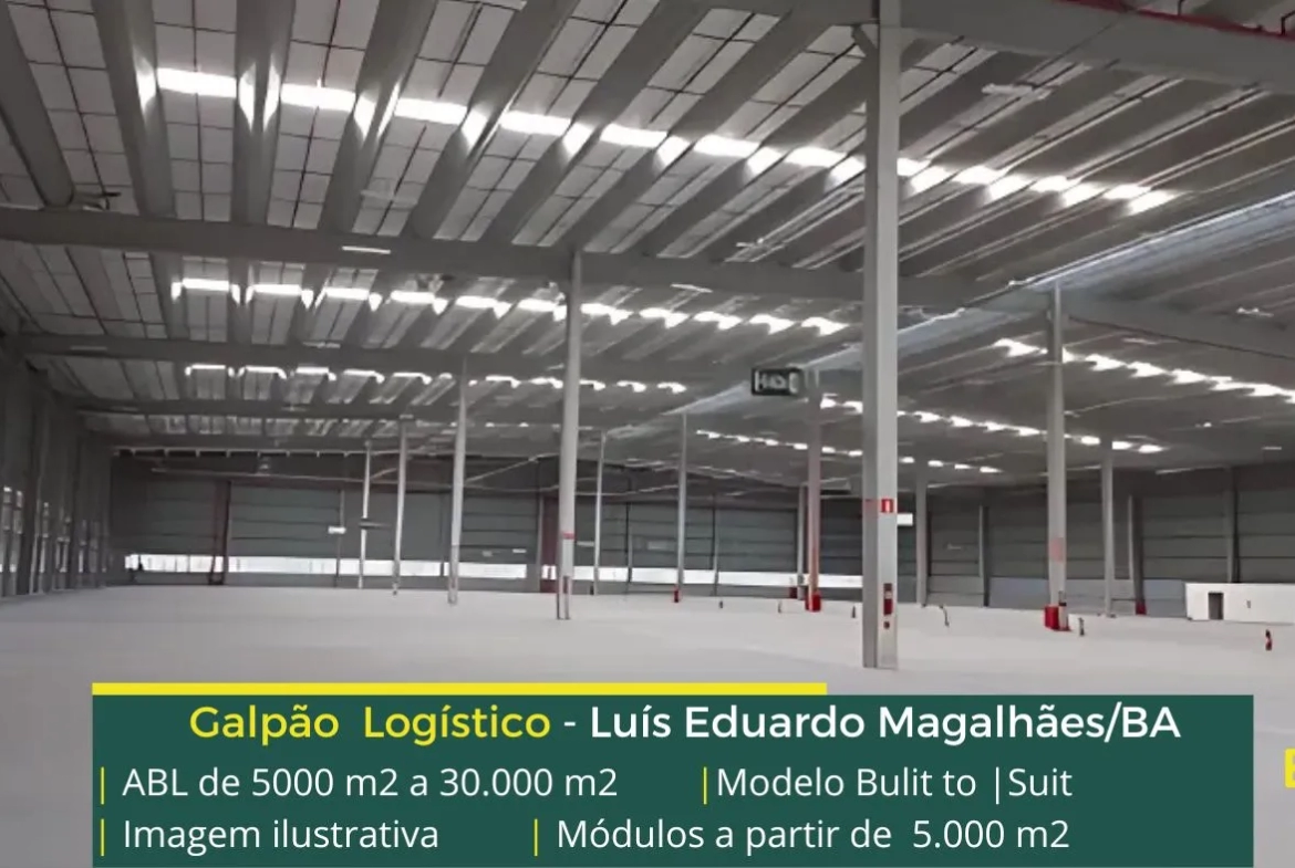 Aluguel de galpão em Luís Eduardo Magalhães BA - Built to suit. Desenvolvido através de BTS, conta com câmaras frias, docas, amplo pátio