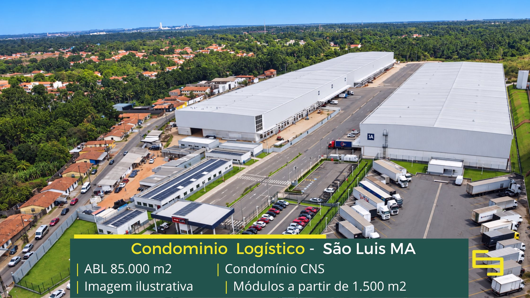 Galpão para alugar em São Luís MA - CNS LOG. Aluguel de galpões em São Luís em Condomínio com portaria e segurança, e galpões com docas