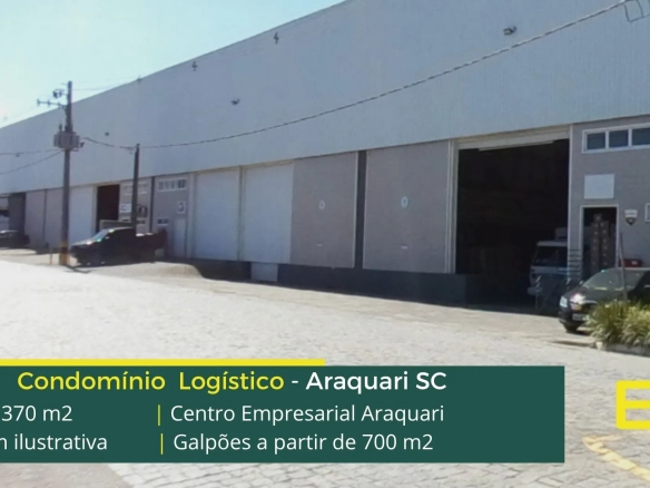 Galpão para alugar em Araquari - Condomínio Empresarial Araquari. Aluguel de galpões em Araquari em condomínio com portaria, galpões com doca