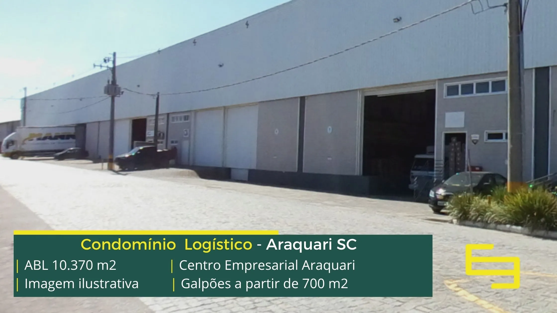 Galpão para alugar em Araquari - Condomínio Empresarial Araquari. Aluguel de galpões em Araquari em condomínio com portaria, galpões com doca