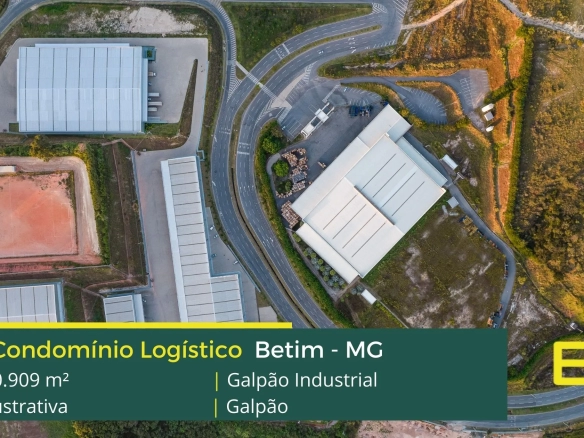 Galpão para alugar em Betim MG com extensa área de pátio e de circulação de veículos, aluguel de galpões em Betim junto a Fiat e Petrobras