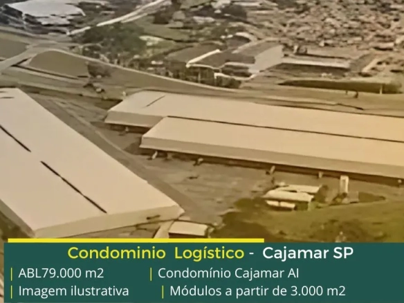 Locação de Galpões em Cajamar  - Condomínio Cajamar AI. Portaria e segurança 24 horas, pátio de manobras e galpões modulares com docas