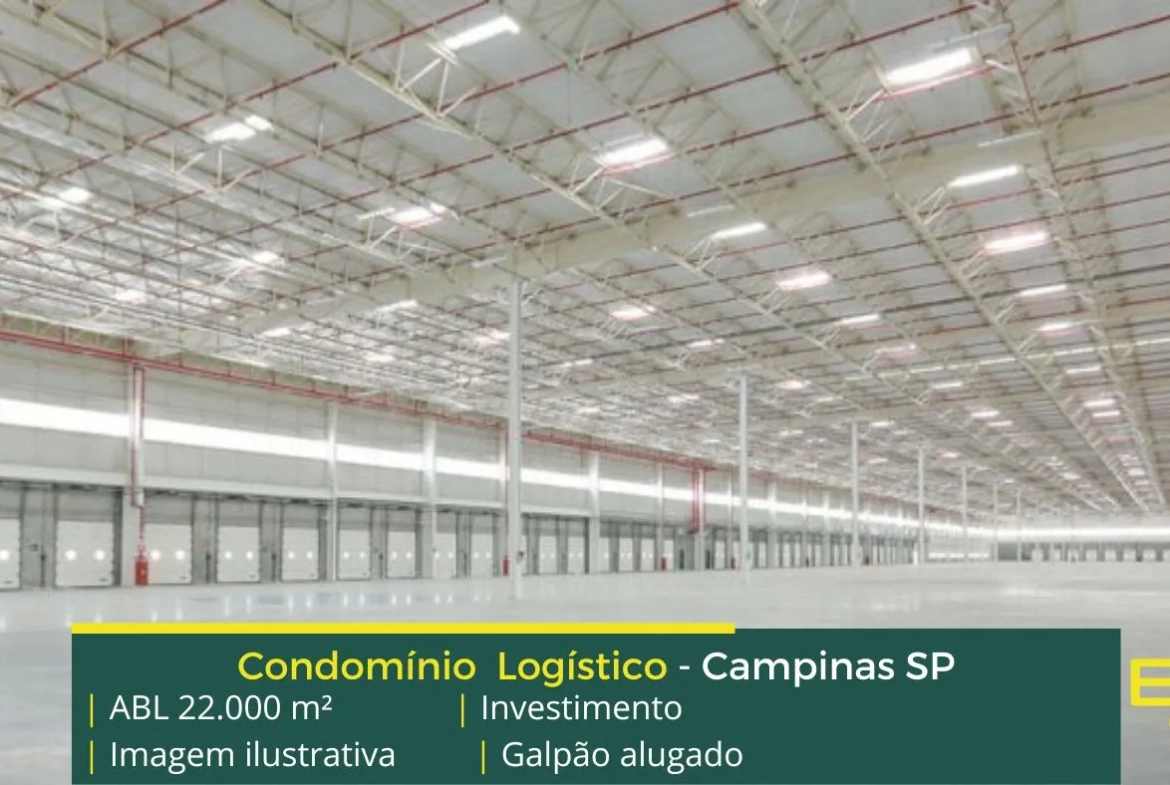 Galpão para venda em Campinas SP - Condomínio logístico. Ideal para investidor, construção de primeira linha, com docas e amplo pátio