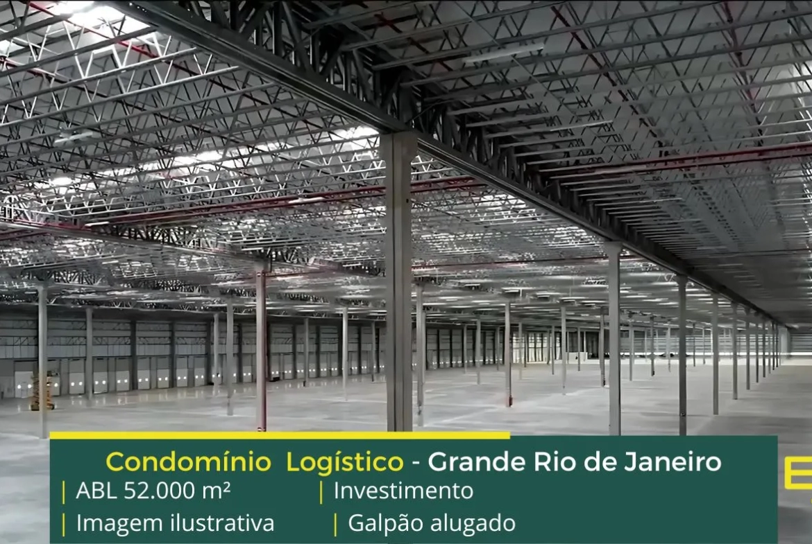 Galpão logístico Venda Rio de Janeiro. Em condomínio com segurança, imóvel alugado, ideal para investidores, galpões triple A com docas