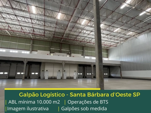 Galpão para alugar em Santa Bárbara d’Oeste SP – BTS. Aluguel de galpões logísticos com docas, piso industrial e com ótima localização