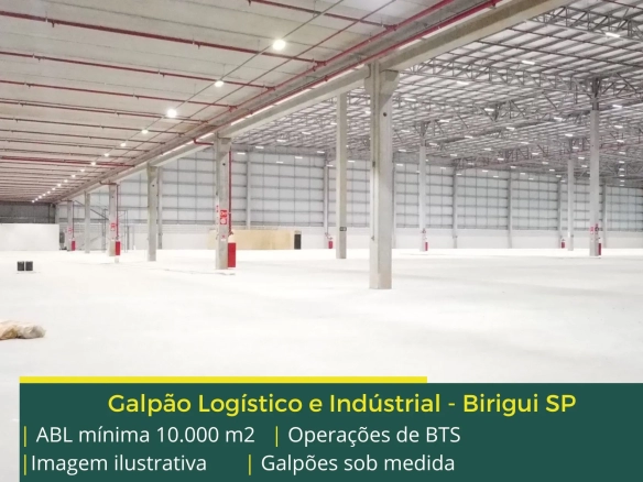 Galpão para alugar em Birigui SP – BTS. Aluguel de galpões industriais e logísticos com docas, piso industrial, altura de 12 metros livres