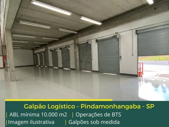 Galpão para alugar em Pindamonhangaba SP – BTS. Aluguel de galpões com docas para carga e descarga, localização e amplo pátio de manobras
