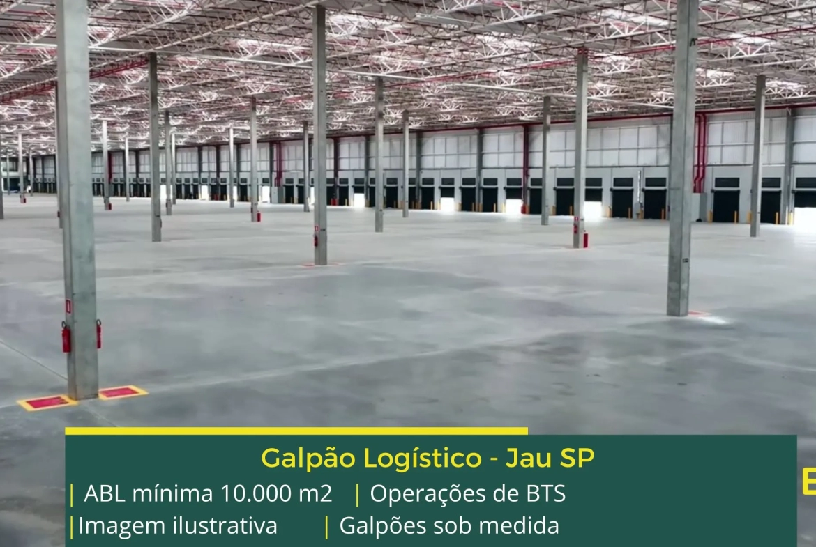Galpão para alugar em Jaú SP – BTS. Aluguel de galpões industriais e logísticos, com docas, energia, amplo pátio de manobras pavimentado