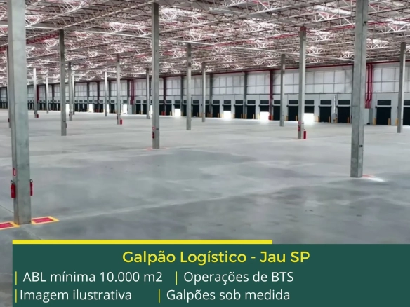 Galpão para alugar em Jaú SP – BTS. Aluguel de galpões industriais e logísticos, com docas, energia, amplo pátio de manobras pavimentado