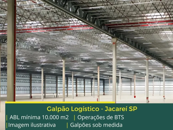 Galpão para alugar em Jacareí SP. Aluguel de galpões com segurança e portaria, galpões com docas, altura de 12 metros, piso industrial