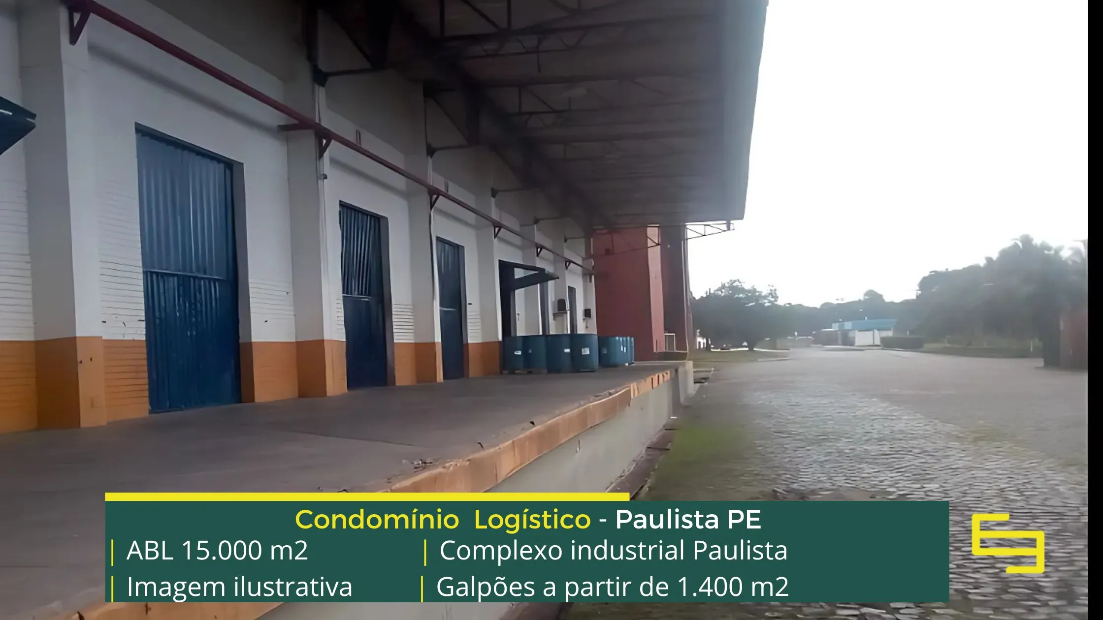 Condomínio de galpões em Paulista - Complexo Paulista. Aluguel de galpão em Paulista com portaria, balança rodoviária e galpão com docas