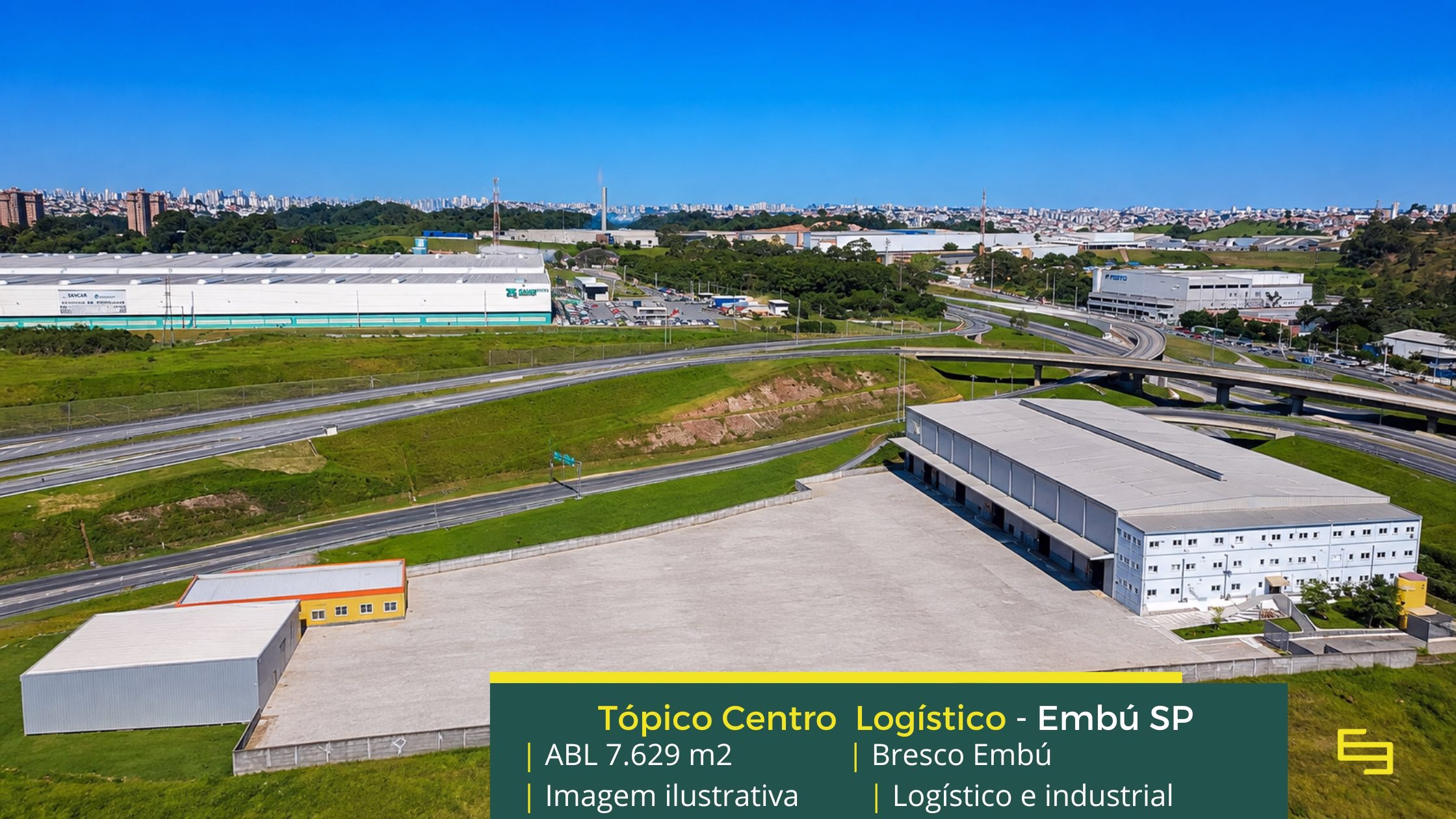 Galpão logístico em Embu das Artes (1) Galpões para alugar em Embu das Artes - Condomínio Bresco. Galpões/Armazéns/Condomínios logísticos e industriais para alugar com docas