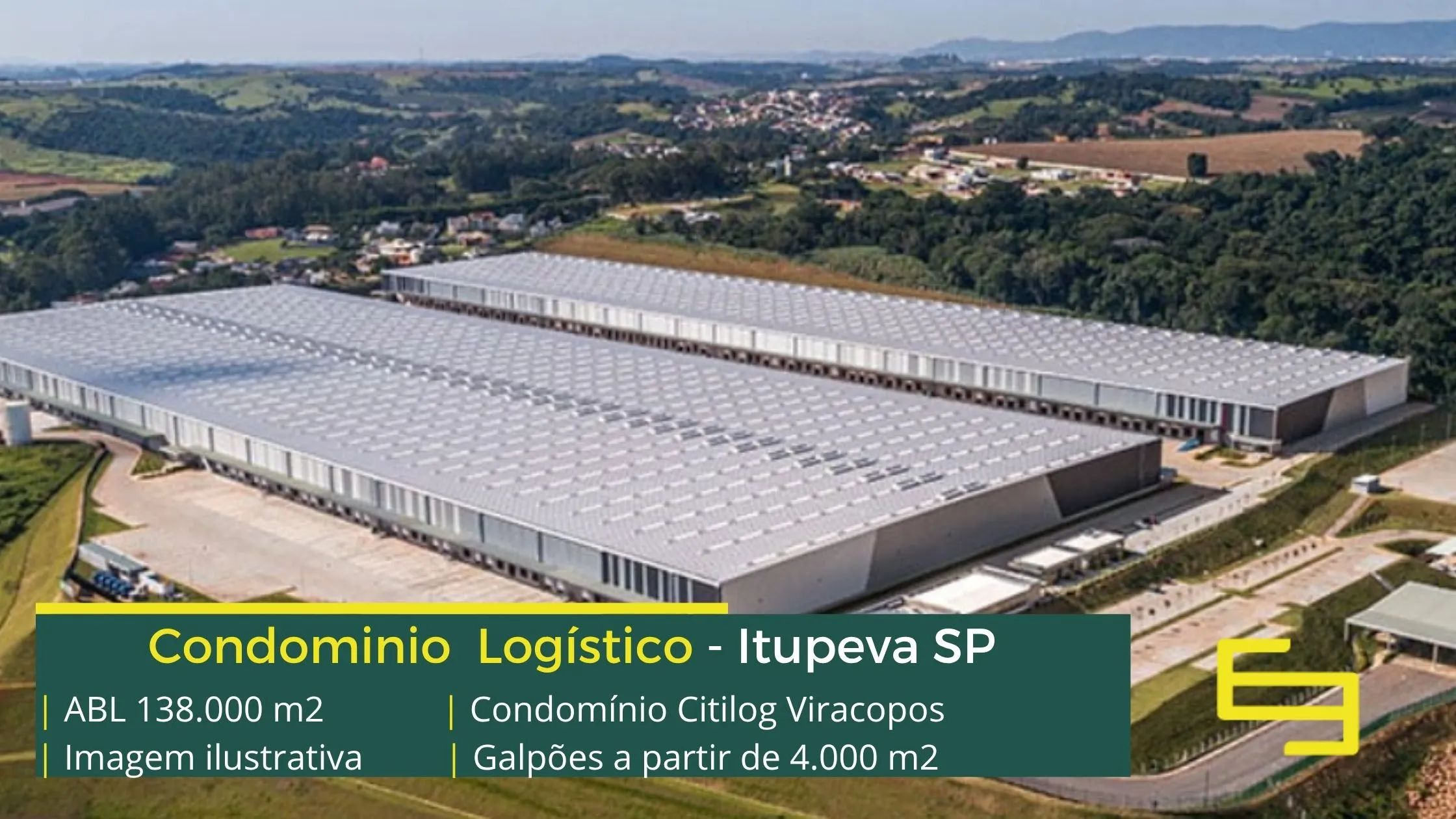 Aluguel de galpão logístico em Itupeva - Condomínio CITLOG Viracopos. Galpão para alugar em Itupeva com portaria 24 horas, docas, pátio