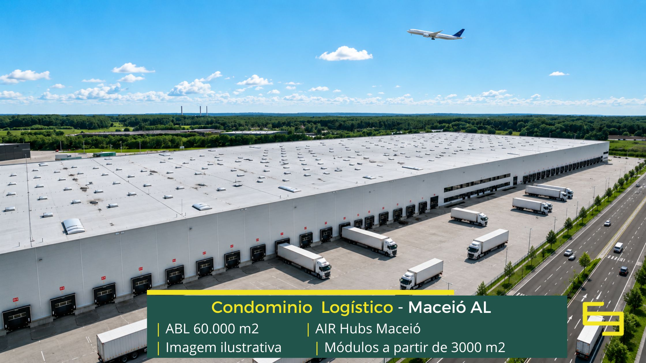 Locação de galpões em Maceió AL - Condomínio Air Hub Maceió. Galpões/Armazéns/Condomínios logísticos e industriais para alugar com docas