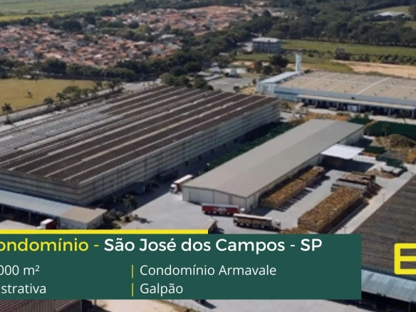 Galpões logísticos São José dos campos - Condomínio Armavale. Aluguel de galpão em São José dos Campos SP, portaria e segurança, docas