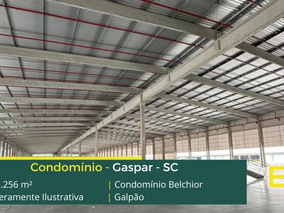 Galpão para alugar em Gaspar SC - Condomínio Belchior. Portaria e segurança 24 Horas, aluguel de galpões com docas , amplo pátio de manobras
