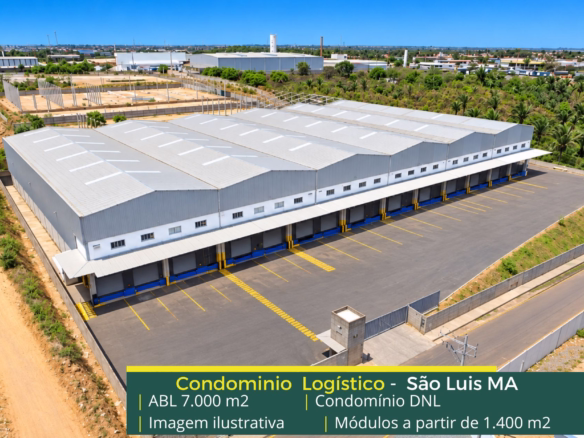 Galpão Logístico em São Luís - Condomínio DNL. Galpões/Armazéns/Condomínios logísticos e industriais para alugar com docas e pátio de manobras