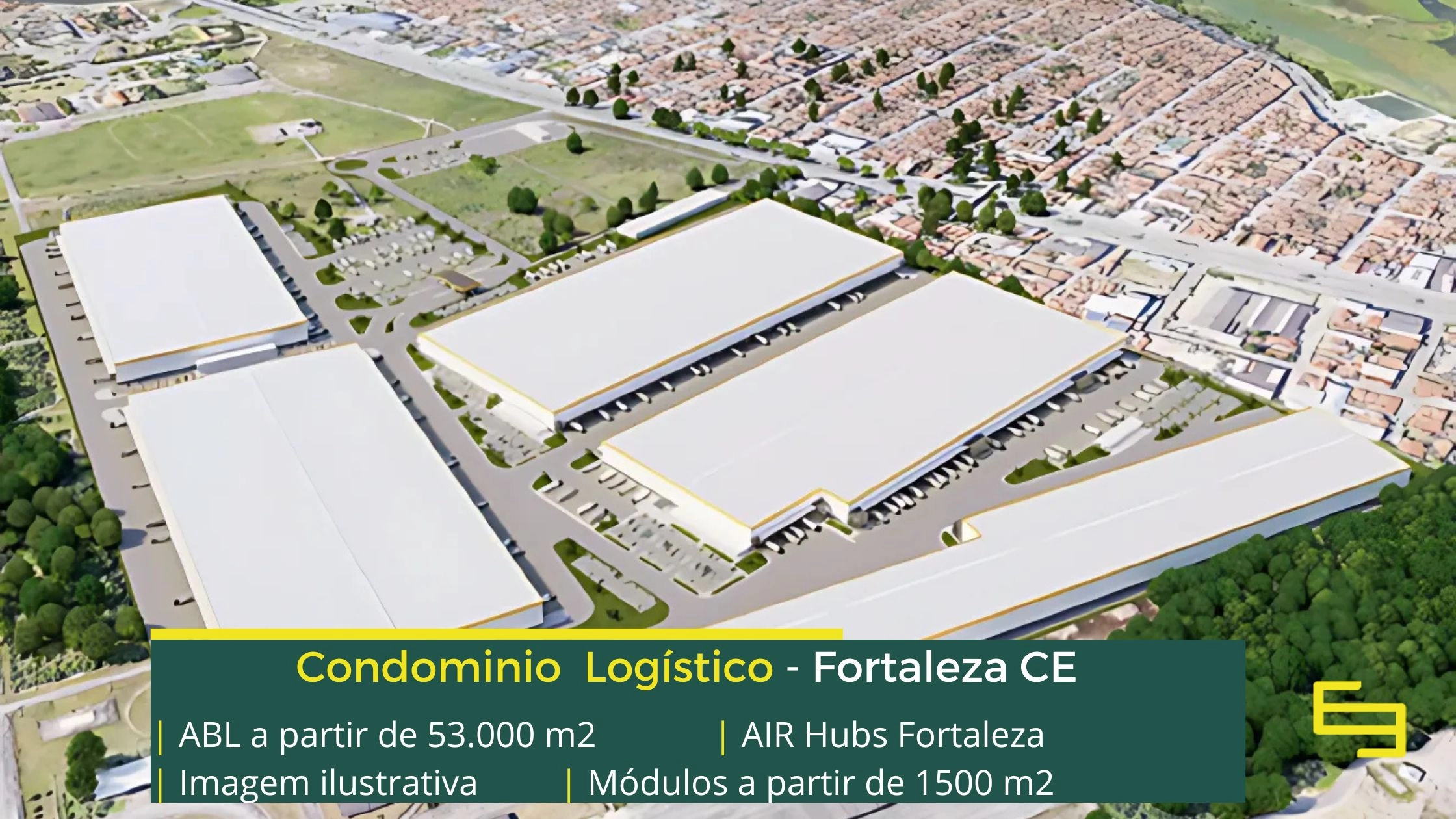 Galpão para alugar em Fortaleza - CE - Condomínio Air Hubs. Galpões em Fortaleza CE com docas, altura de 12 metros, mezaninos e pátio