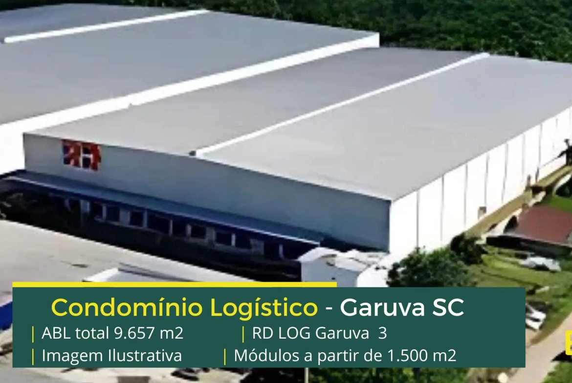 Aluguel de Galpões em Garuva SC - RD LOG 101. Galpão para alugar em Garuva SC com portaria e segurança, pátio e docas, próximo ao Porto