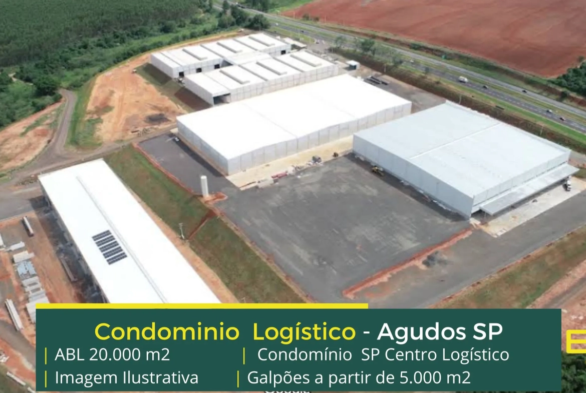 Galpão para alugar em Agudos SP - SP Centro empresarial. Aluguel de galpões em Agudos com portaria 24 horas, docas, pátio de manobras