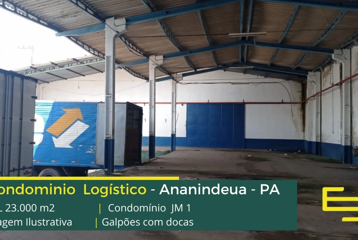 Aluguel de galpão em Ananindeua PA - JM 1. Galpão para locação em Ananindeua em condomínio com segurança galpões com docas e com pátio