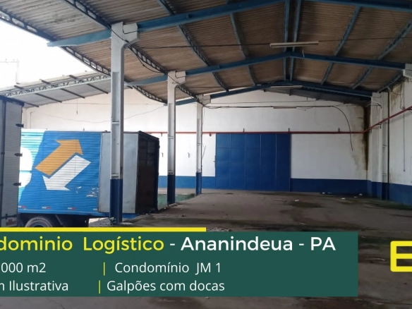Aluguel de galpão em Ananindeua PA - JM 1. Galpão para locação em Ananindeua em condomínio com segurança galpões com docas e com pátio