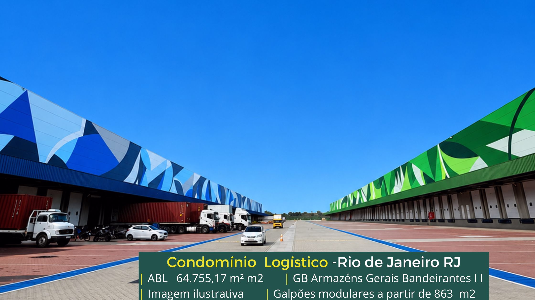 Galpão com docas no Rio de Janeiro RJ (1) Aluguel de galpão com docas no Rio de Janeiro - GB Bandeirantes II. Galpões no Rio de Janeiro em condomínio com portaria 24 horas, docas, CFTV