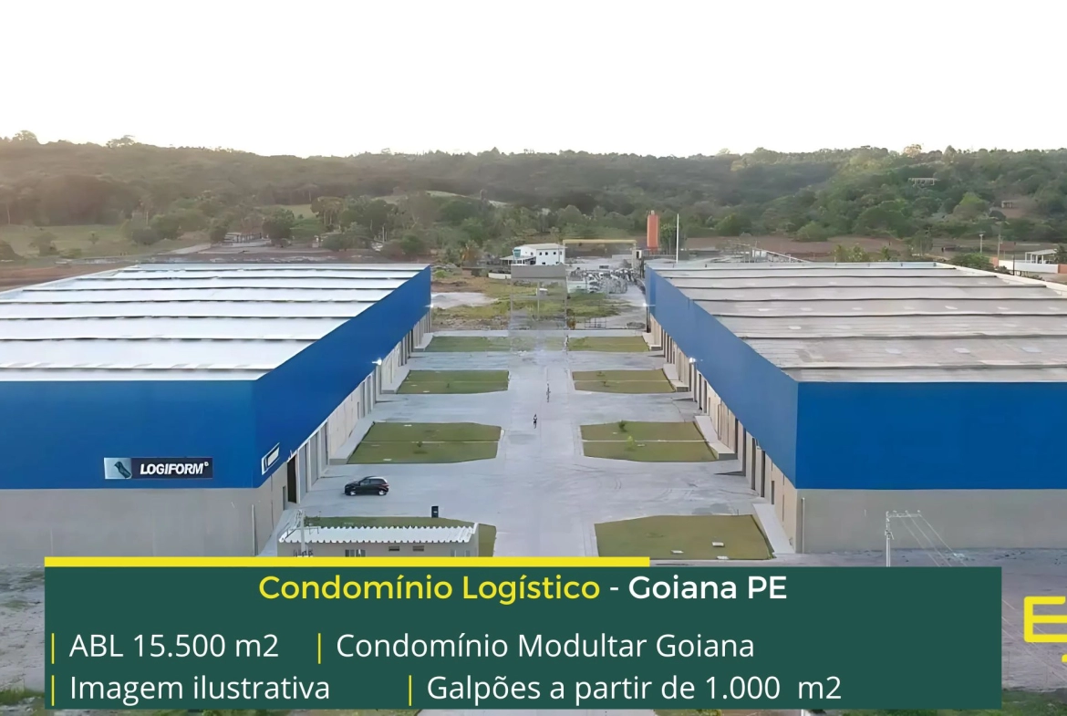Galpão para alugar em Goiana PE - Condomínio Modular Goiana. Aluguel de galpões logísticos e industriais em Goiana PE com docas e portaria