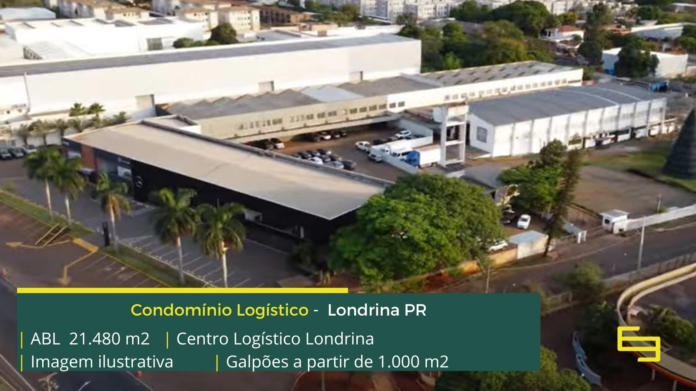 Galpões em Londrina PR - Centro Logístico Londrina. Aluguel de galpão em Londrina em condomínio com portaria 24 horas, docas e amplo pátio