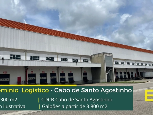 Galpões em Cabo de Santo Agostinho PE - CDCB Cabo. Aluguel de galpão em Cabo de Santo Agostinho em condomínio logístico com docas e portaria