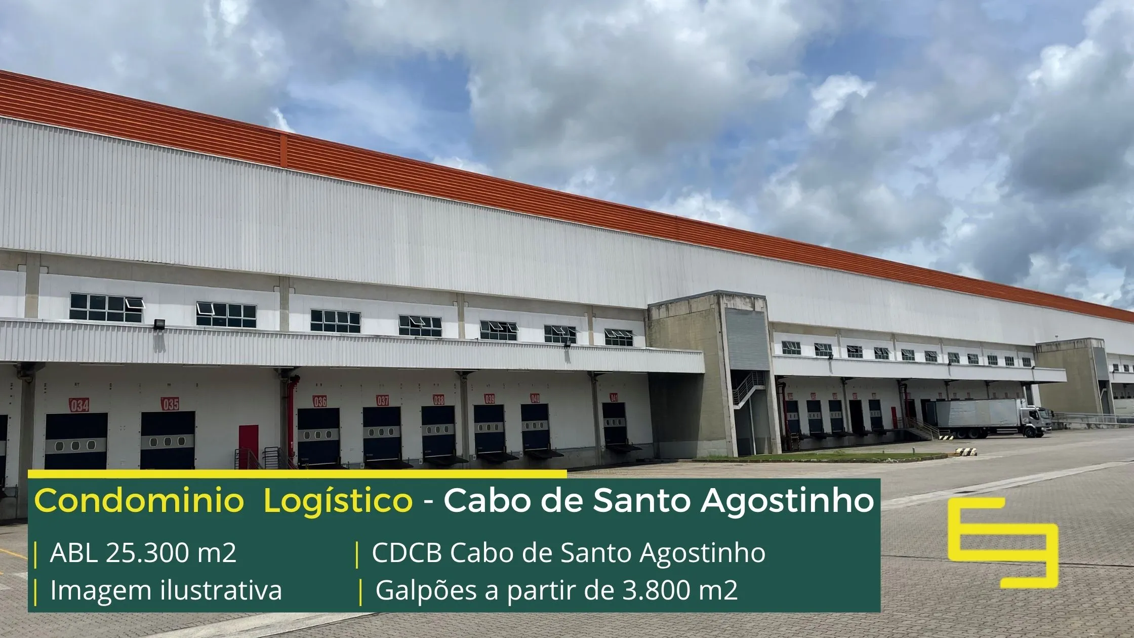 Galpões em Cabo de Santo Agostinho PE - CDCB Cabo. Aluguel de galpão em Cabo de Santo Agostinho em condomínio logístico com docas e portaria