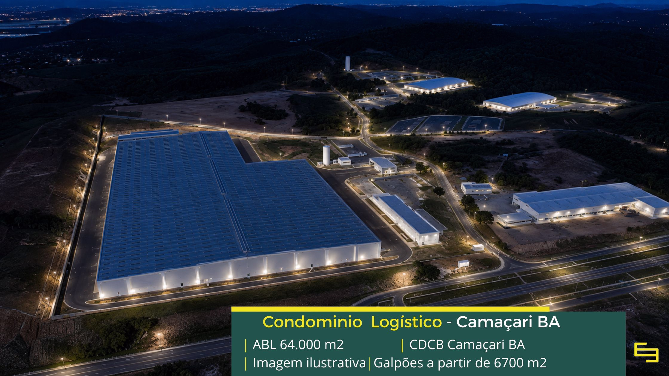 Galpões em Camaçari BA - CDCB Camaçari. Aluguel de galpão em Camaçari em condomínio logístico com portaria e segurança 24 horas, docas, pátio
