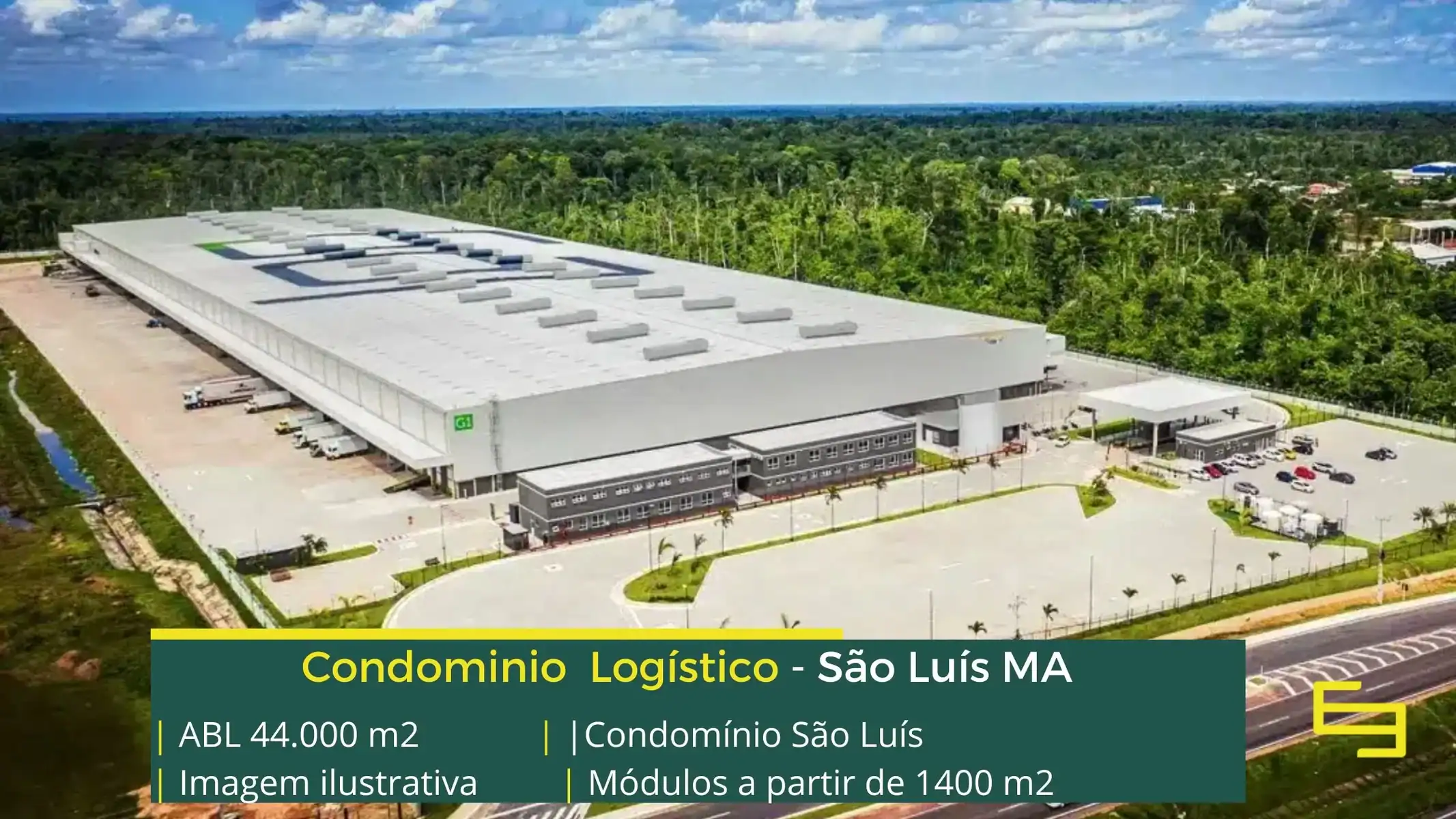 Galpão logístico para alugar em São Luís MA - Condomínio logístico São Luís. Aluguel de galpões em São Luís com portaria 24 horas, docas