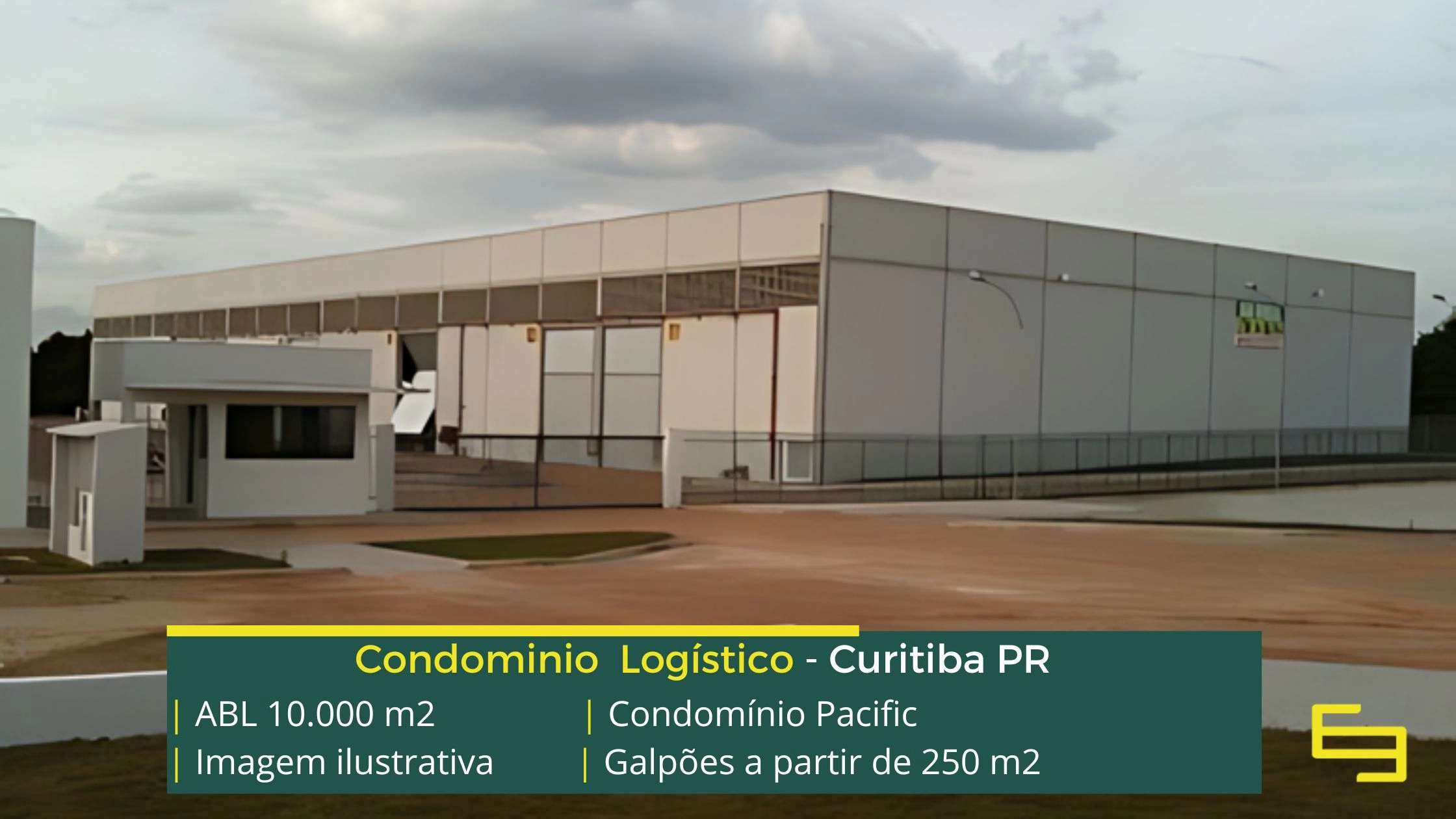 Galpões para alugar em Curitiba PR - Condomínio Pacific. Aluguel de galpão em Curitiba em condomínio com portaria 24 horas, docas, pátio, CFTV