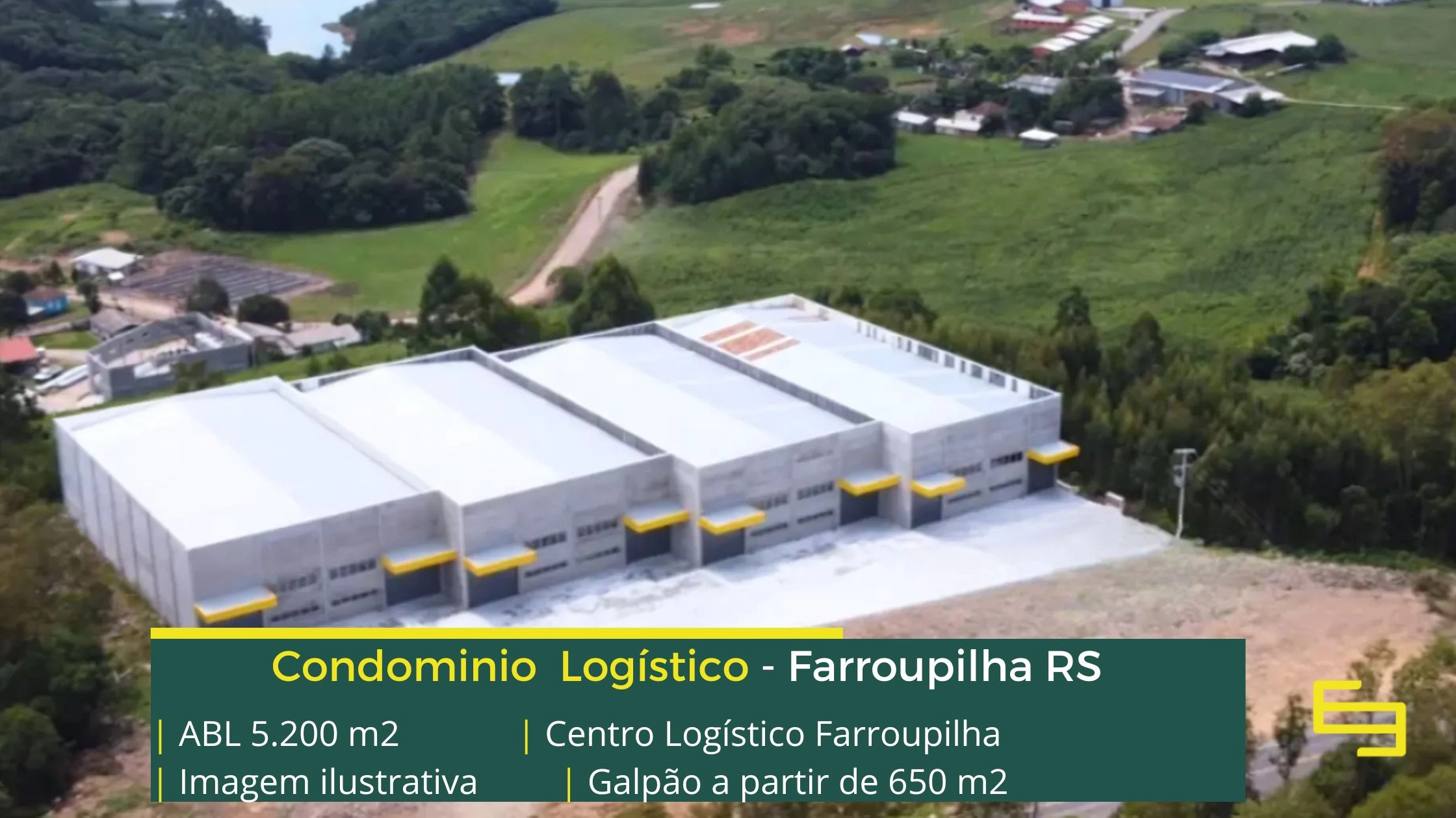 Galpão para Alugar em Farroupilha RS - Centro logístico Farroupilha. Galpões em Farroupilha RS para uso industrial e logístico, com pátio