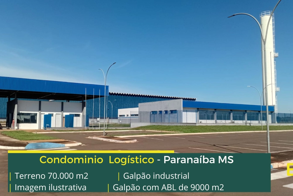 Galpão para alugar em Paranaíba MS com localização estratégica, Galpões em Paranaíba MS com portões que permitem acesso de caminhões, pátio