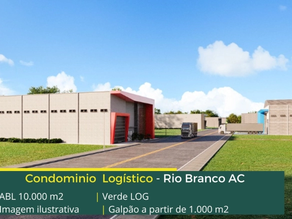Galpão para alugar em Rio Branco AC - Condomínio Verde LOG. Aluguel de galpões em Rio Branco AC com portaria 24 horas, docas, pátio asfaltado