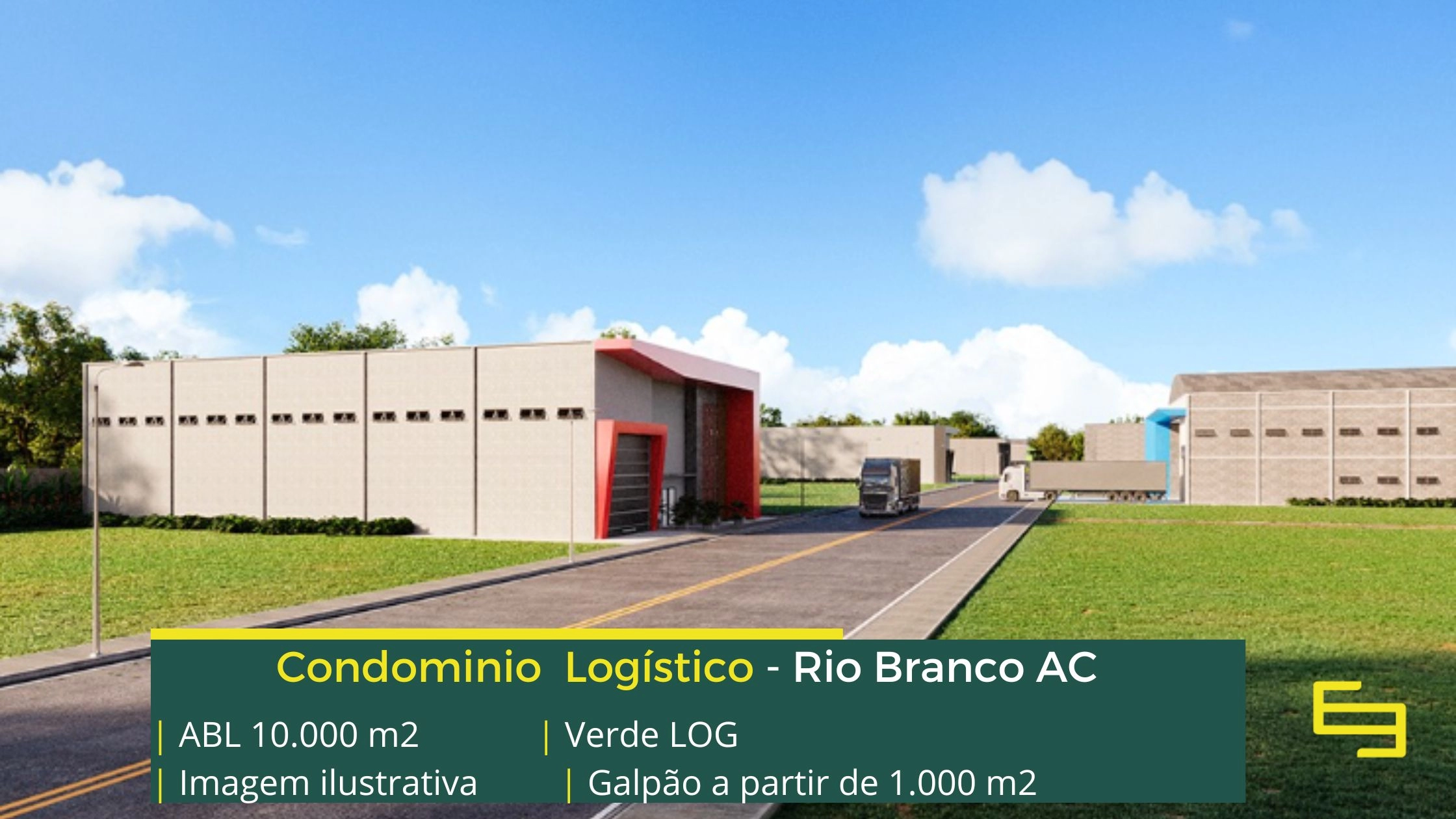 Galpão para alugar em Rio Branco AC - Condomínio Verde LOG. Aluguel de galpões em Rio Branco AC com portaria 24 horas, docas, pátio asfaltado
