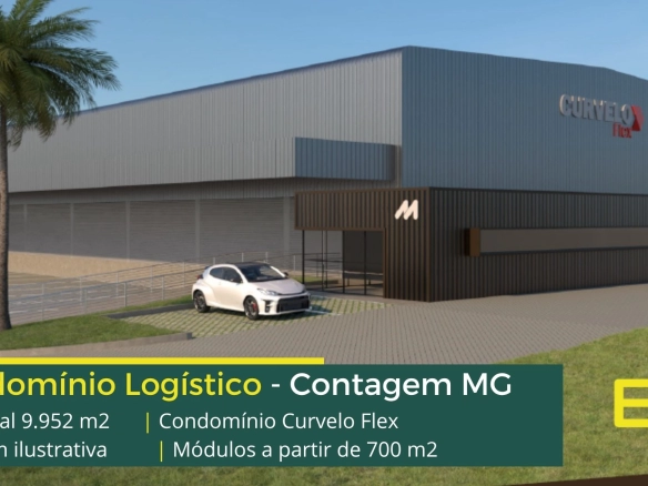 Galpão para alugar em Curvelo MG - Curvelo Flex. Aluguel de galpões em Curvelo MG em condomínio com portaria 24 horas, CFTV, pátio e docas