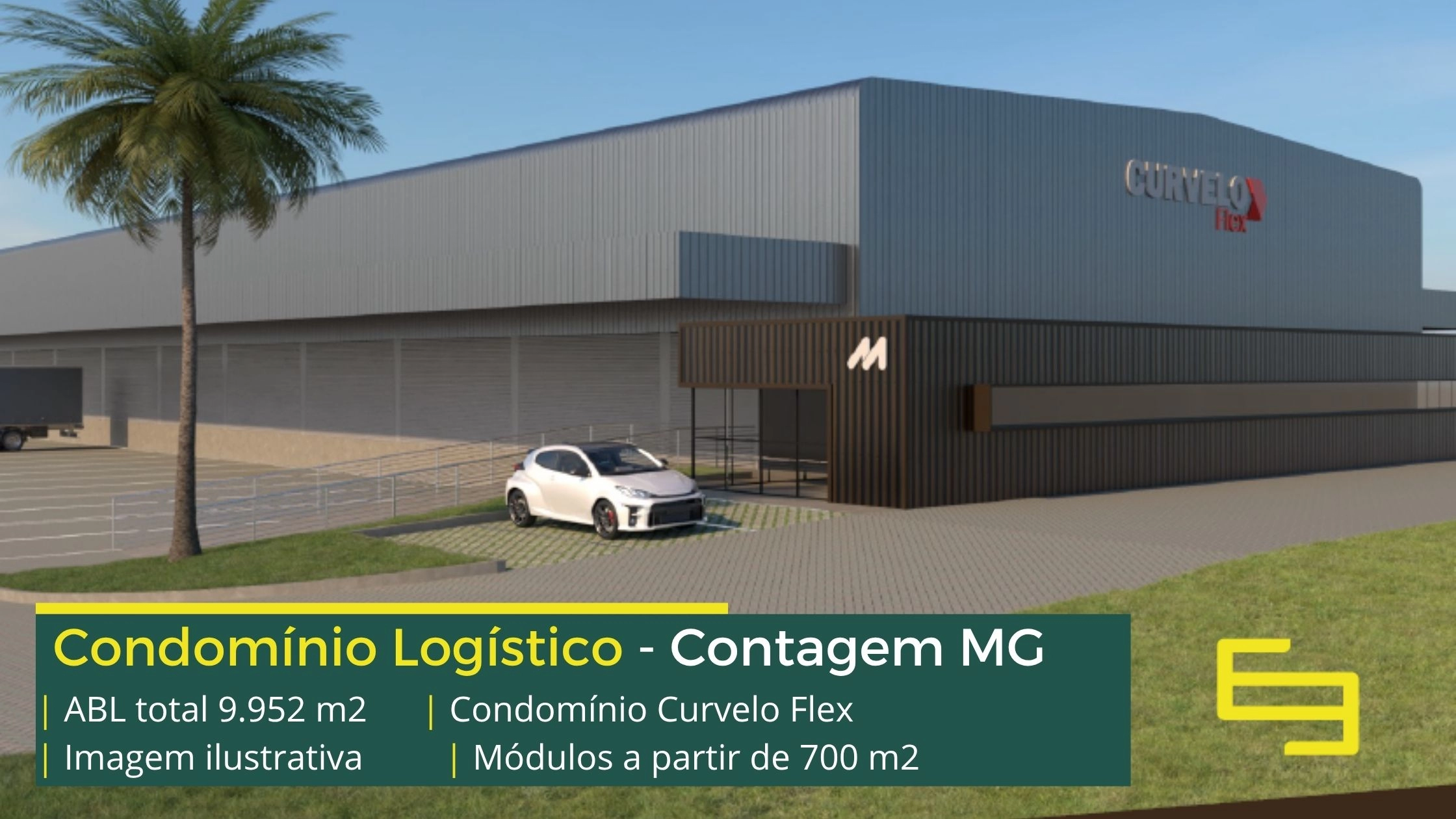 Galpão para alugar em Curvelo MG - Curvelo Flex. Aluguel de galpões em Curvelo MG em condomínio com portaria 24 horas, CFTV, pátio e docas