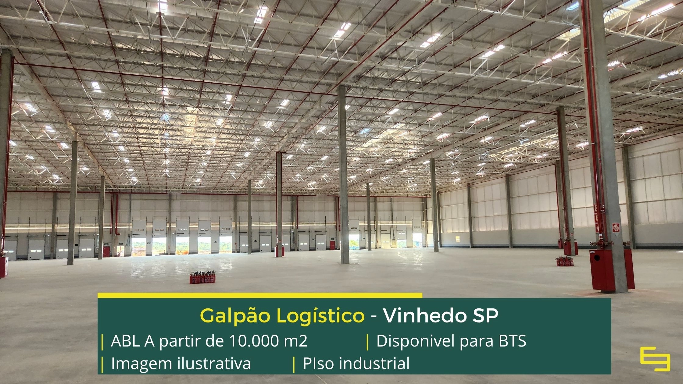 Galpão para alugar em Vinhedo SP - Built to Suit (BTS). Aluguel de galpões em Vinhedo SP com docas com niveladoras, piso industrial, guarita