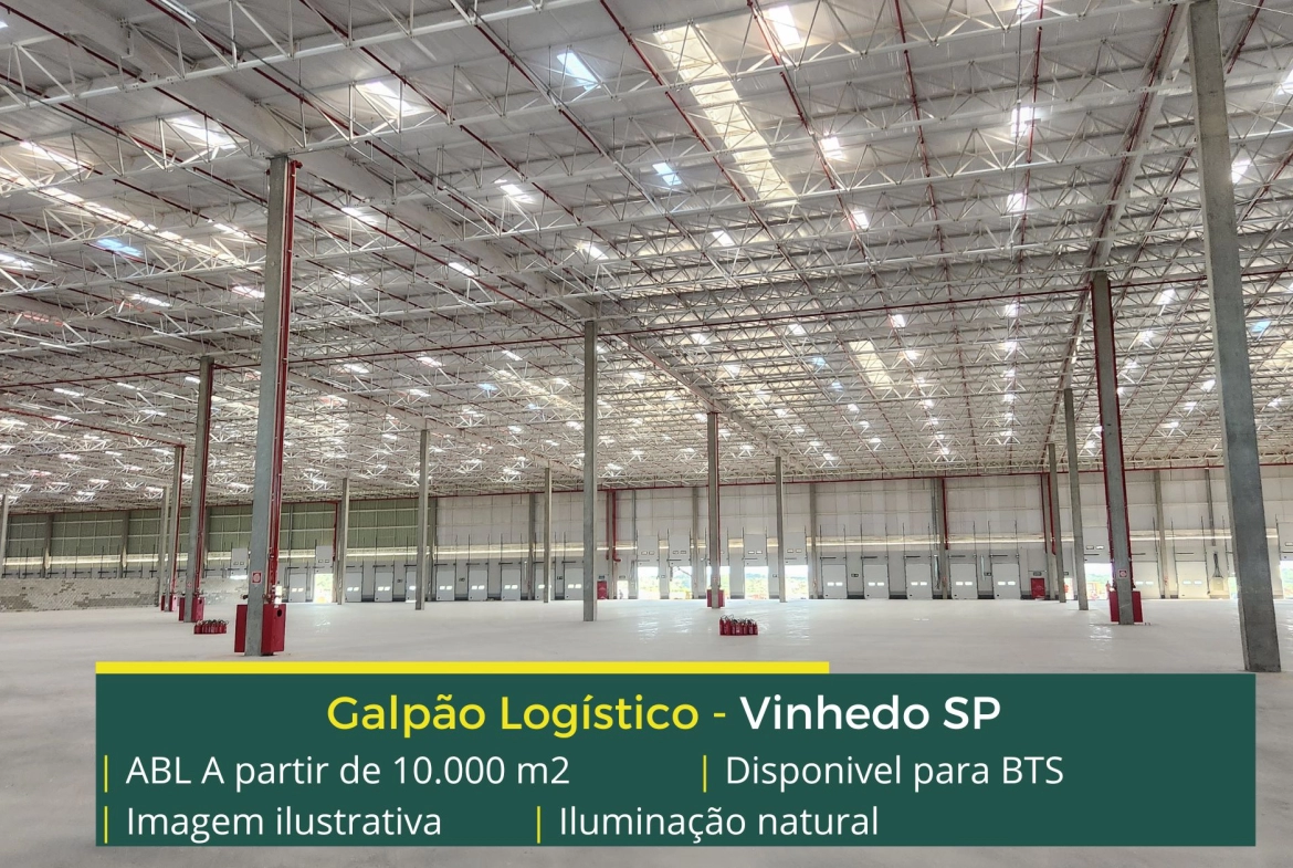 Galpão para alugar em Vinhedo SP - Built to Suit (BTS). Aluguel de galpões em Vinhedo SP com docas com niveladoras, piso industrial, guarita