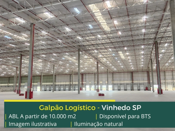 Galpão para alugar em Vinhedo SP - Built to Suit (BTS). Aluguel de galpões em Vinhedo SP com docas com niveladoras, piso industrial, guarita